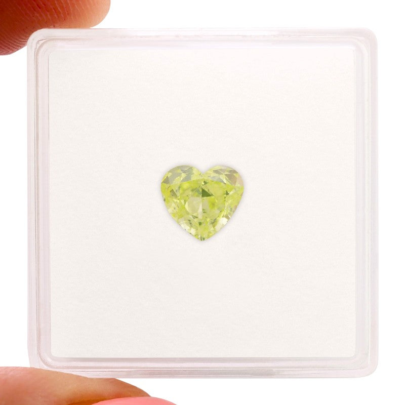 1.00 carat Fancy Yellow Green Natural Diamond Heart Shape GIA Certified