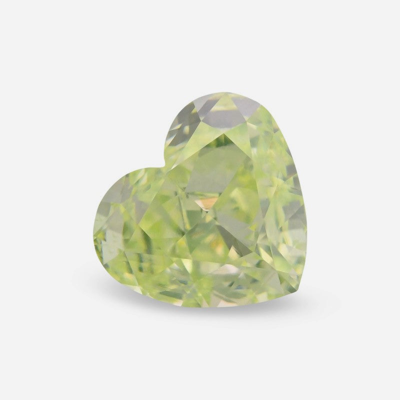 1.00 carat Fancy Yellow Green Natural Diamond Heart Shape GIA Certified