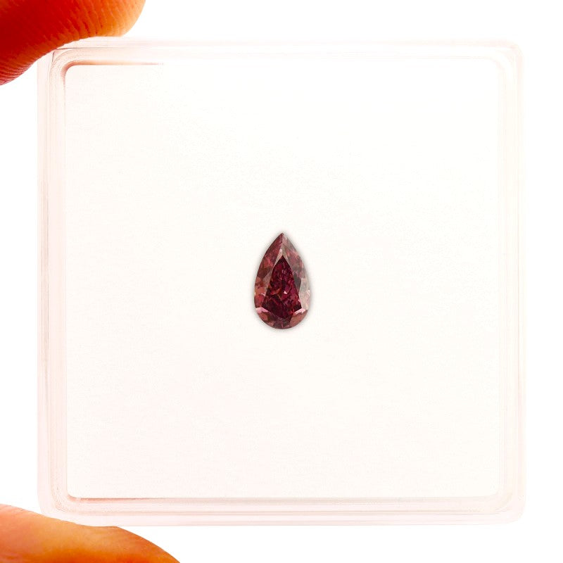 0.29 carat Fancy Deep Pink 100% Natural Diamond Pear Shape GIA Certified